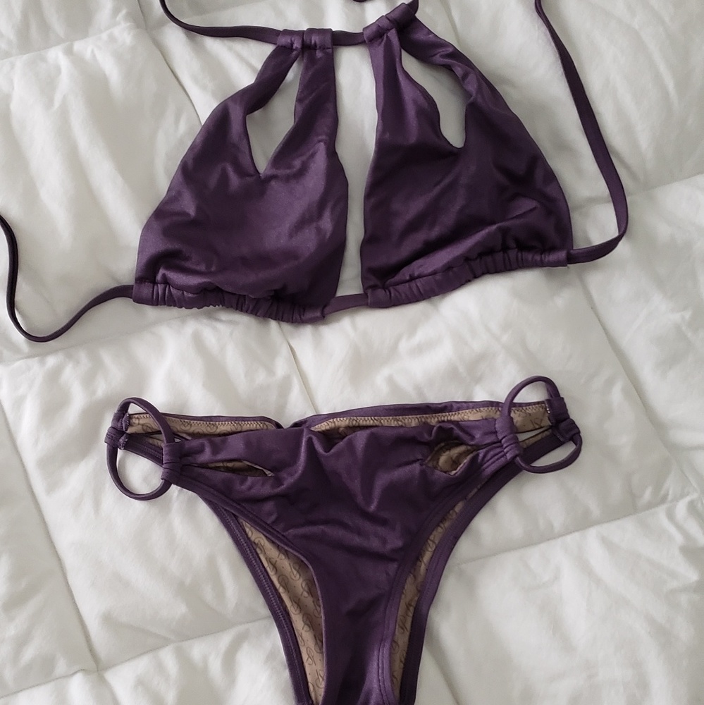 VS purple halter bikini
